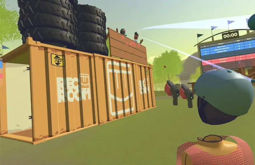 Paintball dans Rec Room en Team deathmatch